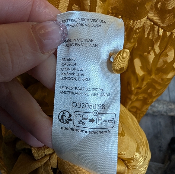 Anthropologie Golden Jacquard Viscose Maxi Dress – XS – NWT - Picture 8 of 8